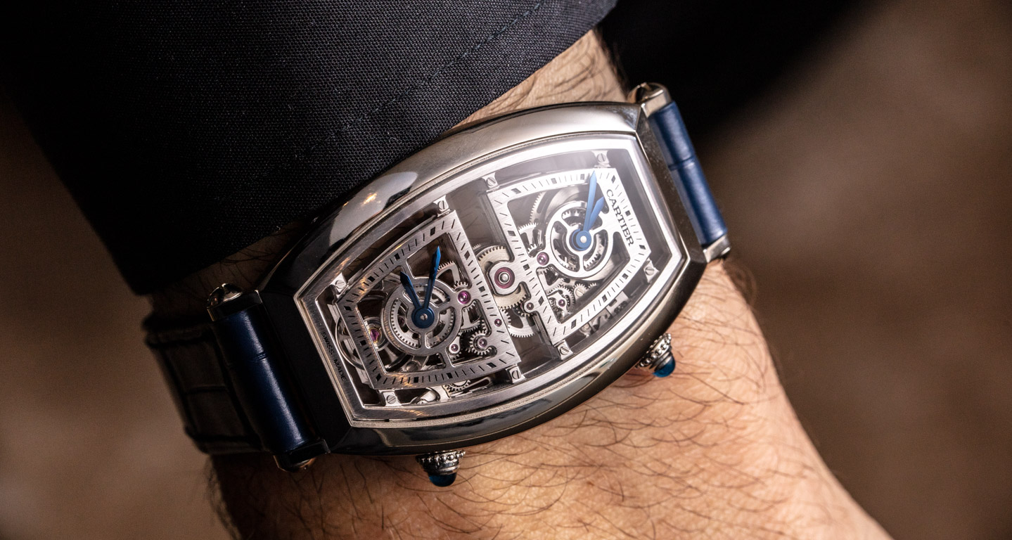 Hands-On: Replique Cartier Prive Tonneau Skeleton XL Dual Time Watch